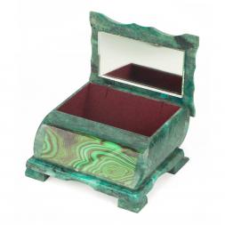 Шкатулка Хозяйка медной горы с иллюстрацией под малахит н1 13х10х7,5 см