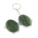 Складное зеркало брелок из нефрита овальное 127987