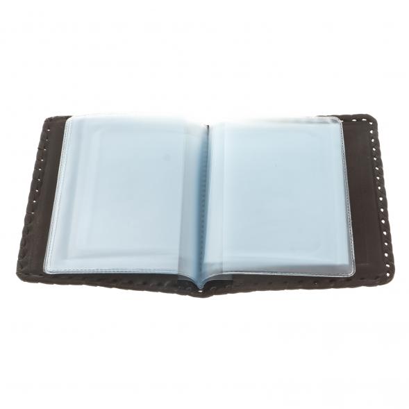 Обложка для автодокументов &amp;quot;Автомобилист&amp;quot; черная кожа Златоуст 122940