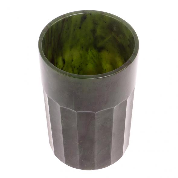 Стакан гранёный из камня нефрит 160 мл 6,2х6,2х9 см 126278