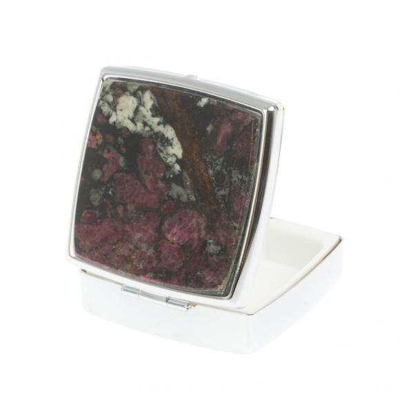 Таблетница на 2 отделения эвдиалит цвет серебро 127200