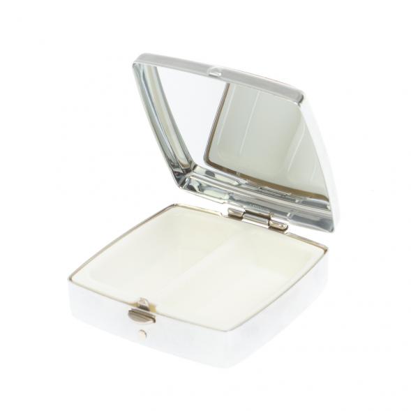 Таблетница на 2 отделения эвдиалит цвет серебро 127200