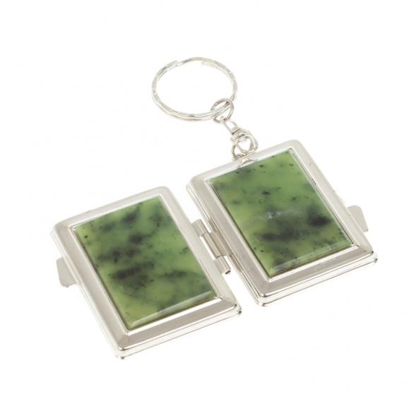Складное зеркало брелок из нефрита прямоугольное 127988