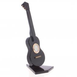 Настольные часы "Гитара" черный обсидиан
