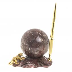 Письменный прибор из креноида &amp;quot;Шар на подставке с тигром&amp;quot;