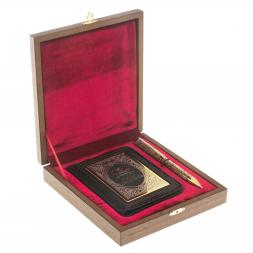 Подарочный набор "Автомобилист" обложка для автодокументов и ручка с гравюрой Златоуст