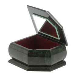 Шкатулка с расписной крышкой "Зима" 11х9х6,5 см