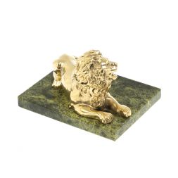 Статуэтка &amp;quot;Лев&amp;quot; из змеевика и бронзы