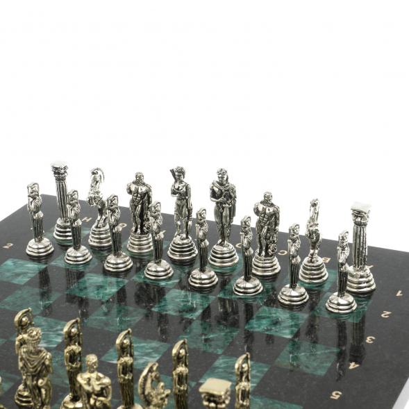 Шахматы &amp;quot;Афина&amp;quot; доска 32х32 см из змеевика 128227