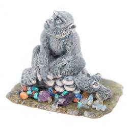 Сувенир из мрамолита &amp;quot;Обезьяна на бревне&amp;quot;