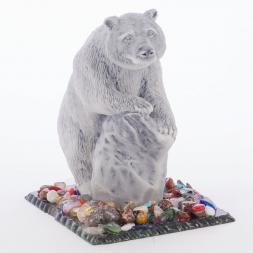 Сувенир из мрамолита &amp;quot;Медведь на камне&amp;quot;