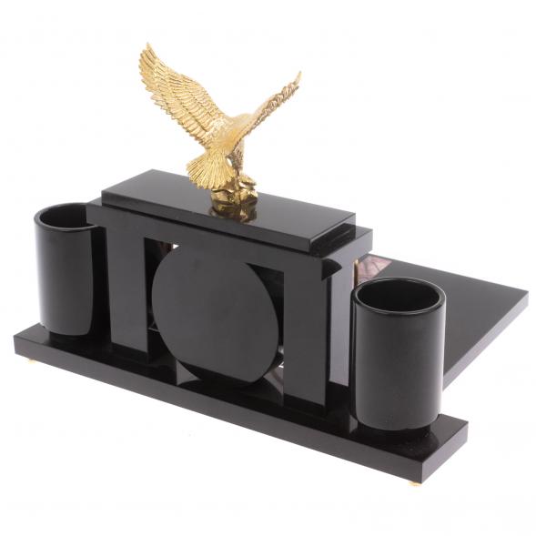 Письменный набор с часами &amp;quot;Орел&amp;quot; из родонита 129565