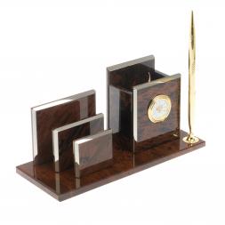 Письменный прибор "Супер" камень обсидиан