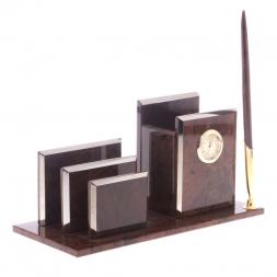 Письменный прибор "Супер" камень обсидиан