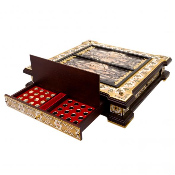 Нарды &amp;quot;Орнамент&amp;quot; пейзажная яшма Златоуст 124944