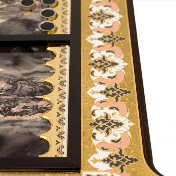 Нарды &amp;quot;Орнамент&amp;quot; пейзажная яшма Златоуст 124944