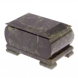 Шкатулка из камня нефрит 10х6х6,5 см