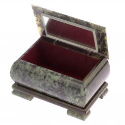 Шкатулка из камня нефрит 10х6х6,5 см