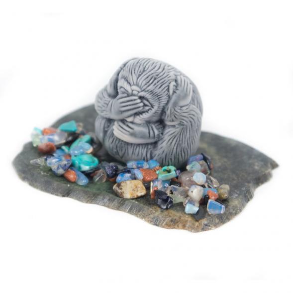 Сувенир &amp;quot;Обезьяна круглая&amp;quot; из мрамолита 116836