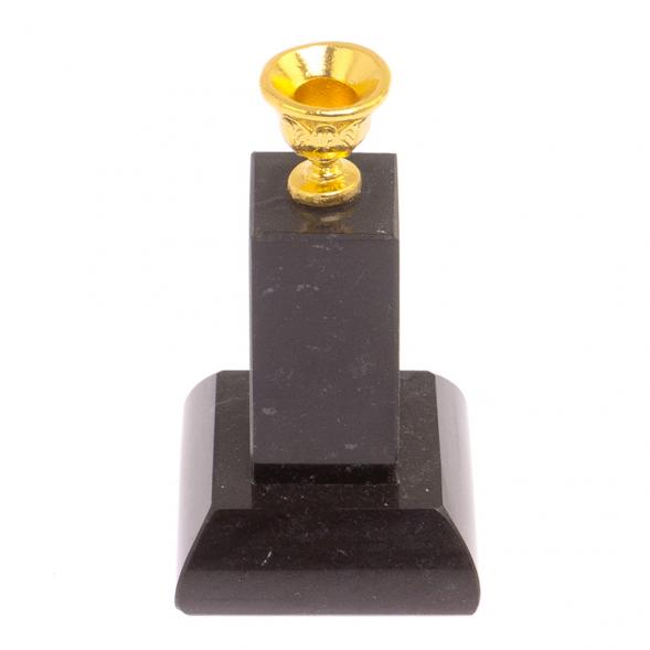 Подсвечник церковный &amp;quot;Столбик&amp;quot; черный змеевик 126204