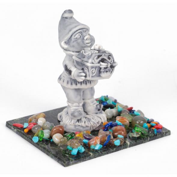 Сувенир &amp;quot;Гном с ларцом&amp;quot; из мрамолита 117948