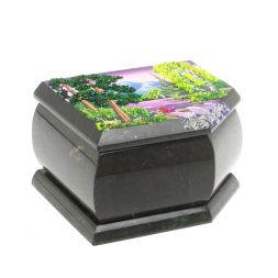 Шкатулка с расписной крышкой "Лето" 11х9х6,5 см