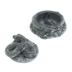 Шкатулка "Две змеи" из мраморной крошки