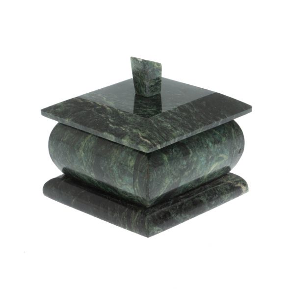 Шкатулка из шабровского змеевика 7х7х7 см 128467