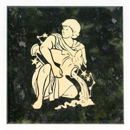 Магнит знак зодиака &amp;quot;Водолей&amp;quot; камень змеевик