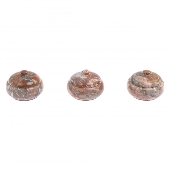 Медовница с крышкой из камня креноид 200 мл 10,5х10,5х7,5 см 126280