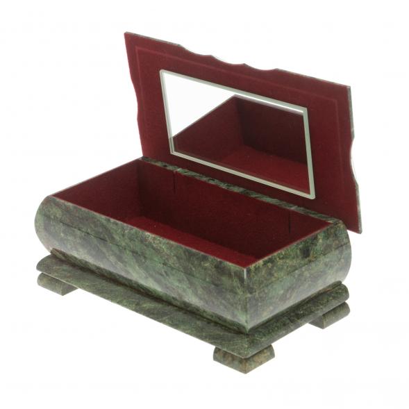 Шкатулка &amp;quot;Хозяйка медной горы и Данила Мастер&amp;quot; с иллюстрацией малахит 18х9х8 см 127126