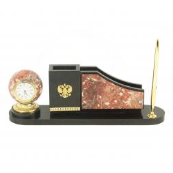 Настольный набор &amp;quot;Шар&amp;quot; креноид змеевик