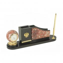 Настольный набор &amp;quot;Шар&amp;quot; креноид змеевик