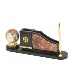 Настольный набор &amp;quot;Шар&amp;quot; креноид змеевик