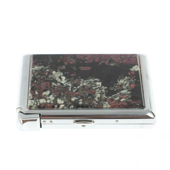 Портсигар на 20 сигарет с зажигалкой камень эвдиалит 128069