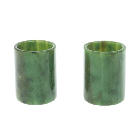 Подарочный набор 2 стопки из нефрита 3,5х3,5х4,5 см 128314