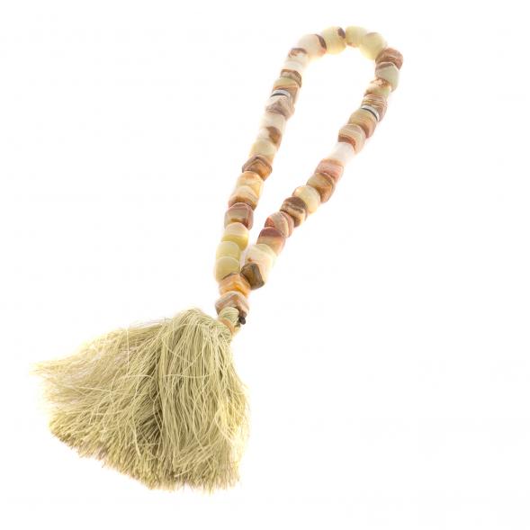 Четки из зелено-коричневого оникса 33 бусины грани 124632