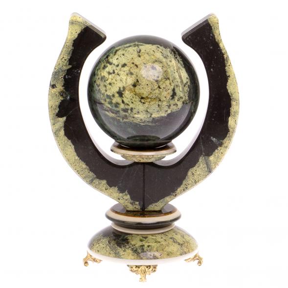 Композиция &amp;quot;Подкова&amp;quot; с шаром камень змеевик 125290