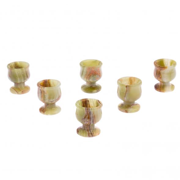 Набор рюмок из оникса 6 шт в футляре 40 мл 4х5 см (1,5х2) 125611