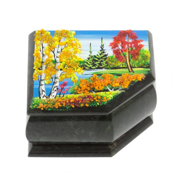 Шкатулка с расписной крышкой &amp;quot;Осень&amp;quot; 11х9х6,5 см 127526