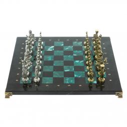 Шахматы подарочные "Александр Македонский" 36х36 см из змеевика