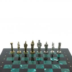 Шахматы подарочные "Александр Македонский" 36х36 см из змеевика