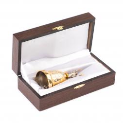 Колокольчик настольный "Лошадка на счастье" бронза в подарочном футляре Златоуст