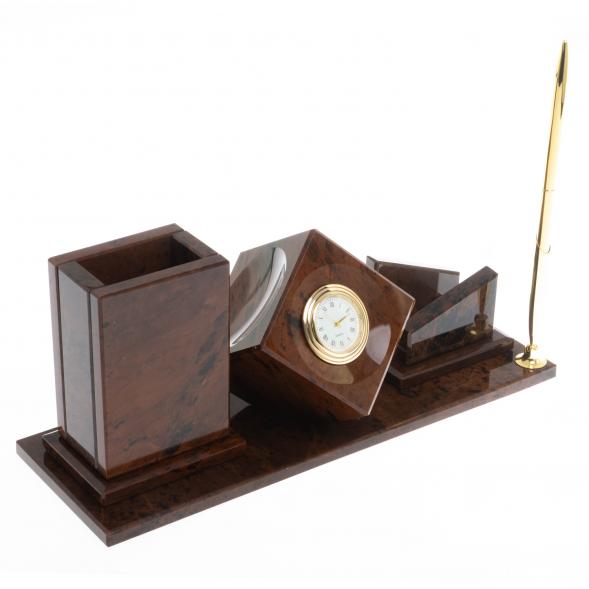 Письменный набор &amp;quot;Стандарт&amp;quot; камень обсидиан 121953