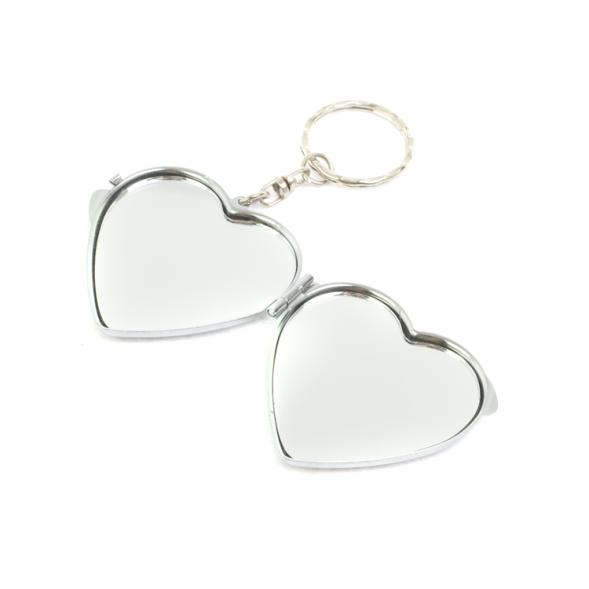 Складное зеркало брелок тигровый глаз Сердце 127371