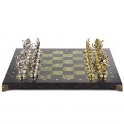 Шахматы подарочные &amp;quot;Рыцари крестоносцы&amp;quot; доска 44х44 см из камня змеевик