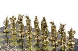 Шахматы подарочные &amp;quot;Рыцари крестоносцы&amp;quot; доска 44х44 см из камня змеевик