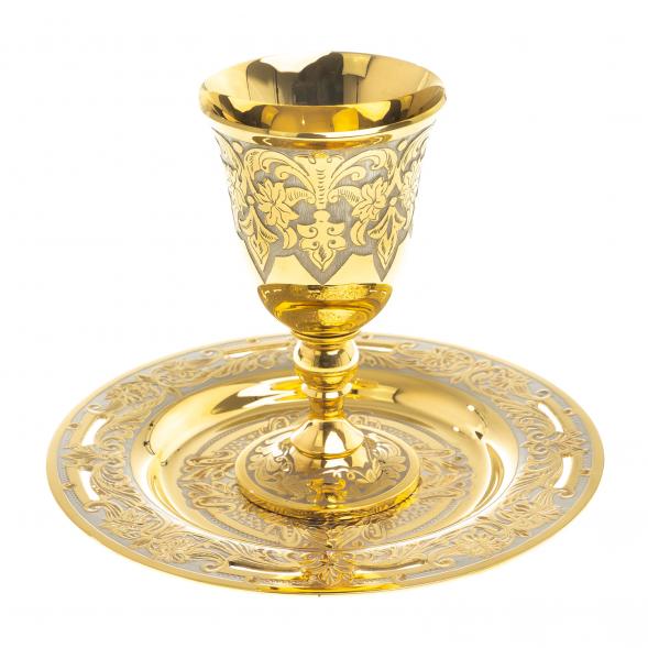 Водочный набор &amp;quot;На посошок&amp;quot; рюмка и тарелка Златоуст 123992