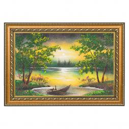 Картина "Летняя ночь" багет 24х34 см, каменная крошка