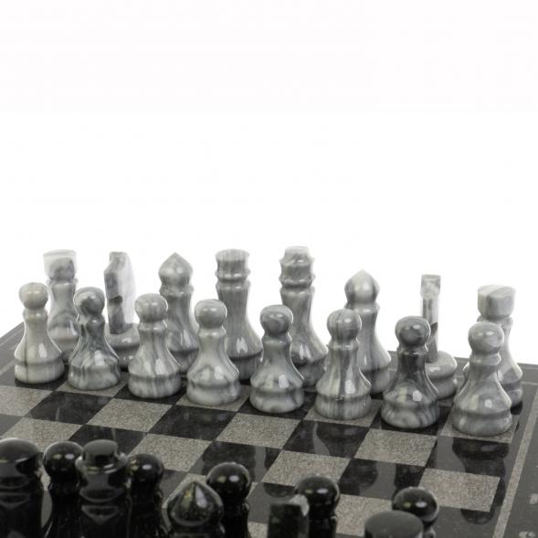 Шахматы &amp;quot;Турнирные&amp;quot; змеевик мрамор доска 40х40 см 126669